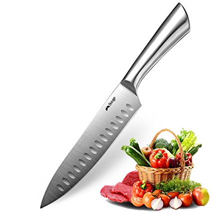 Solige 8 Inch Professional Kitchen Chef Knife with Stainless Steel Blade and Handle