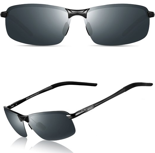 ATTCL® Hot Ultralight Al Mg Frame Driving Polarized Sunglasses For Men