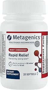 Metagenics Rapid Relief - Body Soreness Fast Acting Relief - 20 Softgels