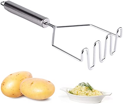 GOCTOS Potato Masher, 304 Stainless Steel Grip Mincer Great for Making Mashed Potato, Guacamole, Egg Salad and Banana Bread, Easy to Clean and Use
