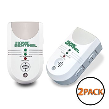 Aspectek - Home Sentinel 5 in 1 Indoor Pest Repeller Ultrasonic Pest Control Pest Repellent and Electromagnetic Plug In Mosquito Repellent, Flying Insects Repeller, Mothgs Guard - 2 Pack