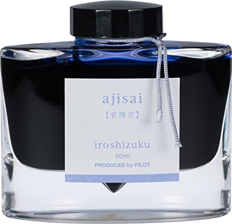 PILOT Iroshizuku Bottled Fountain Pen Ink, Ajisai, Hydrangea (Blue Purple) 50ml Bottle (69211)