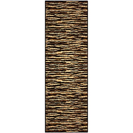 Superior Horizons Collection Area Rug, Attractive Rug with Jute Backing, Durable and Beautiful Woven Structure, Abstract Striped Rug - 2'7" x 8'