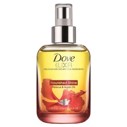 Dove Elixir Nourished Shine Hibiscus and Argan Hair Oil, 90ml