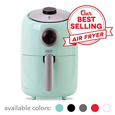 Dash Compact Air Fryer 1.2 L Electric Air Fryer Oven Cooker with Temperature Control, Non Stick Fry Basket, Recipe Guide   Auto Shut off Feature - Aqua