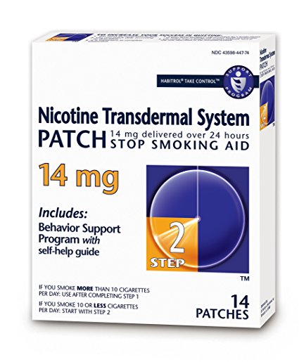 Habitrol Nicotine Transdermal System Stop Smoking Aid, Step 2 (14 mg), 14 Patches