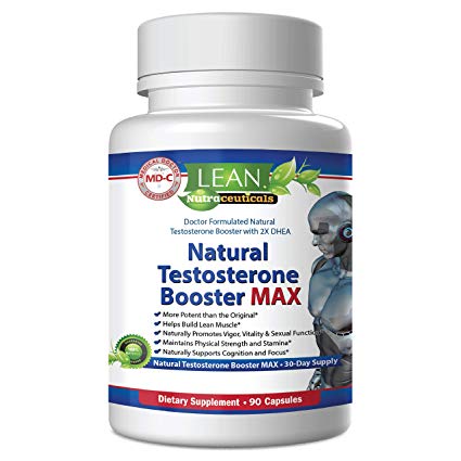 MD Certified Testosterone Booster for Men Supplement MAX Formula Natural Actives Metabolism Booster Muscle Builder Capsules – Tongkat Ali, Tribulus Territis, Horny Goat, DHEA, DAA, Fenugreek - 30-Days