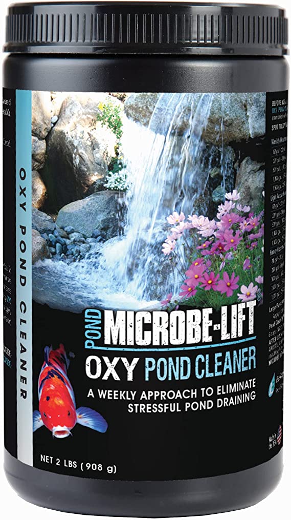 MICROBE-LIFT OPCSM Oxy Pond Cleaner Treatment for Ponds, Fountains, and Water Gardens, Safe for Koi Fish, Live Goldfish, Plants, and Decorations, 2 Pounds