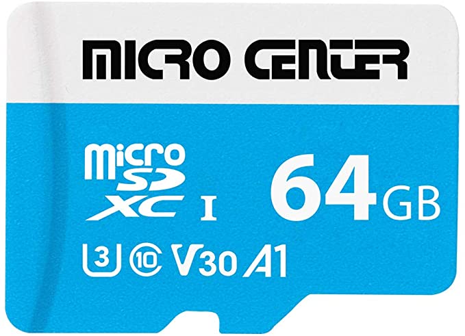 Micro Center Premium 64GB microSDXC Card UHS-I Flash Memory Card C10 U3 V30 4K UHD Video A1 Micro SD Card with Adapter (64GB)