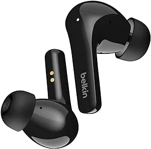 Belkin SOUNDFORM Flow, True Wireless Earbuds with Active Noise Cancellation, Wireless Charging, IPX5 Sweat and Water Resistant, USB C, 31 Hour Long Play Time, iPhone, Galaxy, Pixel and More