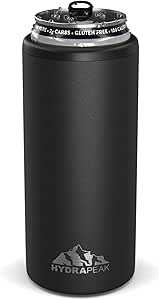 Hydrapeak Slim Can Cooler - Double Wall Insulated Skinny Can Cooler for All 12 oz