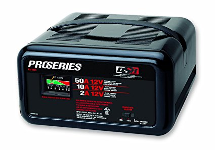 Schumacher PS-1025 DSR ProSeries 2/10/50 Amp 12 Volt Manual Bench Battery Charger with Engine Start