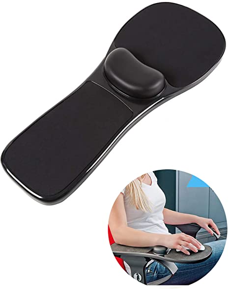 Rotating Computer Arm Rest Pad, Ergonomic Adjustable PC Wrist Rest Extender, Desk Attachable Home Office Mouse Pad Health Care Arm Support