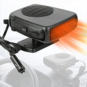 Car Heater, Portable Heater Anti-Fog 150W 12V Plug in Cigarette Lighter Defroster 2 in 1 Heating/Cooling Mini Car Defroster with Ergonomic Handle Windshield Defogger Defroster