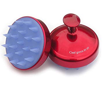 Coolgreen St205 Hair Scalp Shampoo Brush Massager Anion Silicon Tourmaline Red Single Item(not Pair)