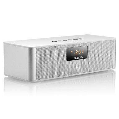 Bluetooth Speakers,AEDILYS HIFI DTS-HD Technolog Portable Wireless Bluetooth Speaker Stereo (White)