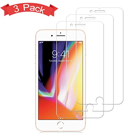 SUNYOO iPhone 7 Plus Screen Protector,Clear Tempered Glass Screen Protector 3D Touch Screen Protection Case for iPhone 7 Plus（3 PACK）