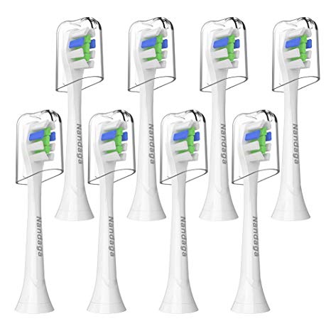 Kids Replacement Heads (Mini Size) for Child over 7 Years Old, Compatible with Philips Sonicare for Kids, DiamondClean, FlexCare, Plaque Control, Gum Health, HealthyWhite, EasyClean, 8 Pack