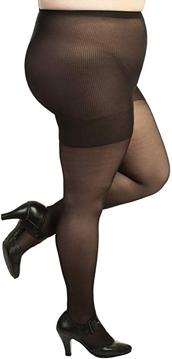 Silky Toes Plus Size Queen Soft Sheer Pantyhose- 2 or 6 Pairs