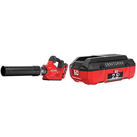 CRAFTSMAN CMCBL760E1 V60 Axial Blower with CMCB6025 V60 2.5AH Lithium Ion Battery͍