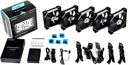 Lian Li UNI Fan SL120 5 Pack Black - with Controller (ARGB 120mm LED PWM Daisy-Chain)