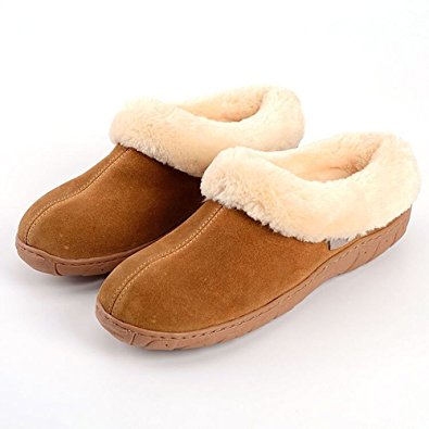 Oyangs Slippers For Women,Fluffy Slippers Fuzzy Slippers Womens Slippers Women's Slippers Womans Outdoor Slippers Cozy Soft Ladies Slippers Leather Sheepskin Slippers Women House Slippers S106