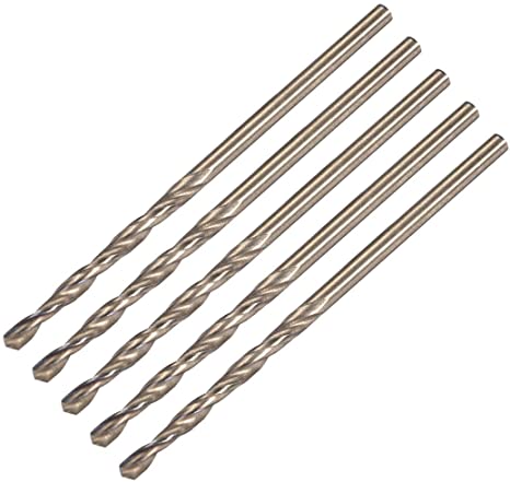 uxcell Reduced Shank Twist Drill Bits 2mm High Speed Steel 6542 with 2mm Shank 5 Pcs