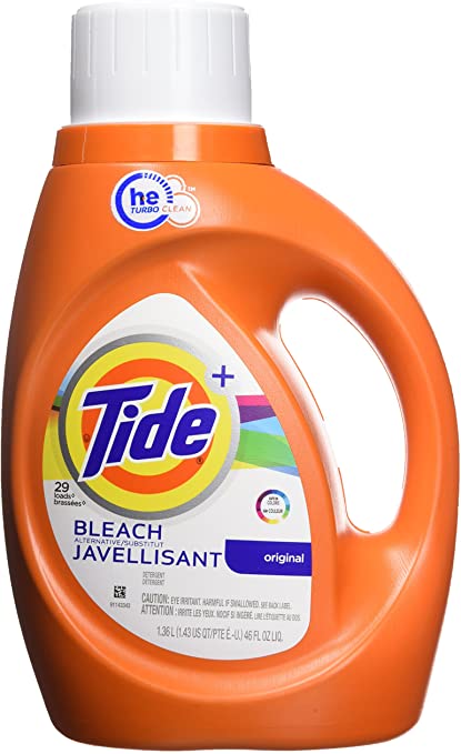 Tide Plus Bleach Alternative Safe on Colors HE Turbo Clean Liquid Laundry Detergent, Original Scent, 1.36 L (29 Loads)