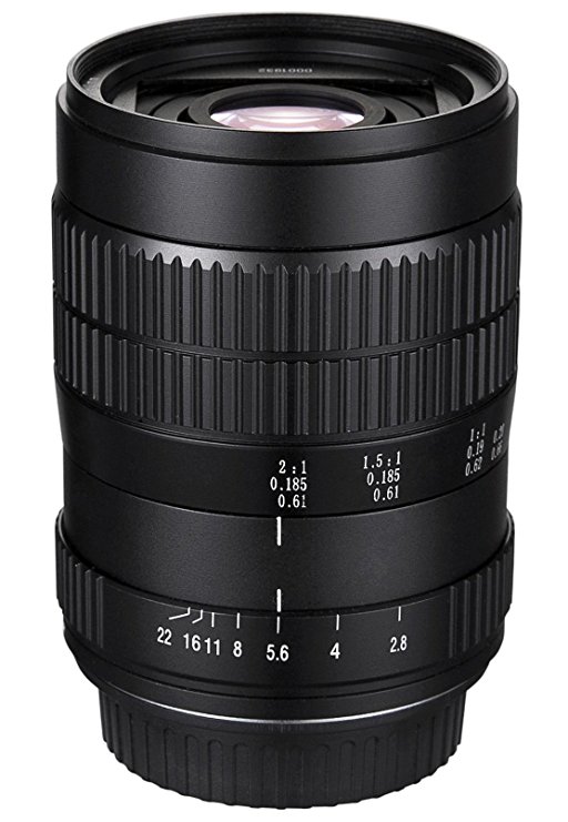 Oshiro 60mm f/2.8 2:1 LD UNC Ultra-Macro Lens for Sony NEX E-Mount a7r, a7s, a7, a6000, a5100, a5000, a3000, NEX-7, NEX-6, NEX-5T, NEX-5N, NEX-5R and 3N Digital Mirrorless Cameras