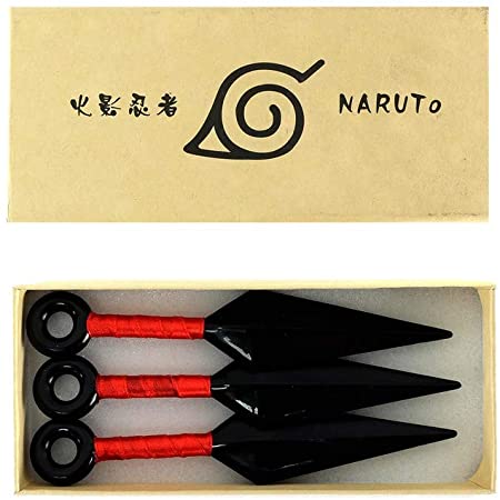 Naruto - Shinobi Ninja Set 3 x Kunai 8 cm Costume Accessoir PVC Plastik Cosplay Replika includes FREE Delivery
