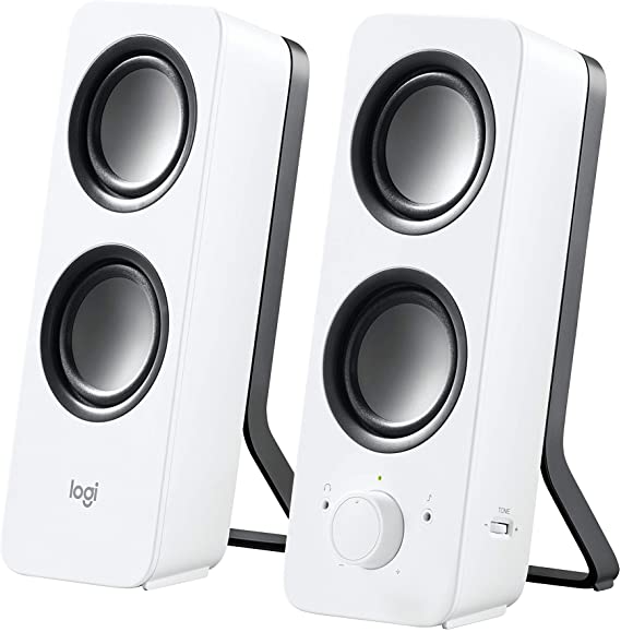 Logitech Multimedia Speakers Z200 with Stereo Sound for Multiple Devices, White