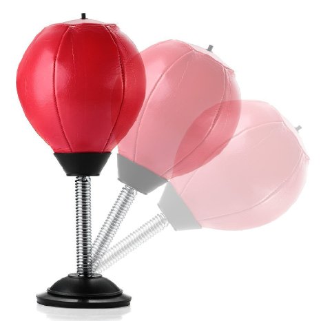 KOVOT Inflatable Stress Relief Desktop Punching Ball with Suction and Pump