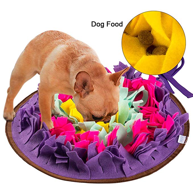 Green House Dog Snuffle Mat Pet Puzzle Toy Sniffing Training Pad Activity Blanket Feeding Mat for Dog Release Stress