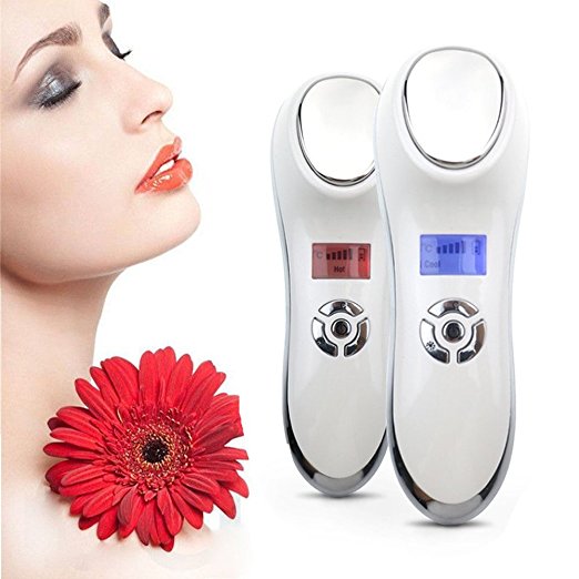 MEILYLA Ultrasonic Hot Cold Facial Massager for Skin Firming Care and Anti-wrinkle Tightening