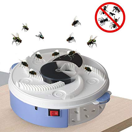 Allytech Electric Fly Trap Device, Creative Automatic Silent Fly Catcher Killer Device for Indoor Outdoor Kitchen Home (No Fly Bait)
