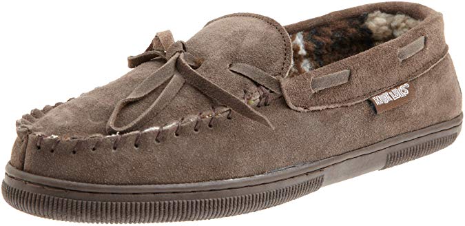 MUK LUKS Paul-Men's Printed Berber Suede Moccasin Slipper