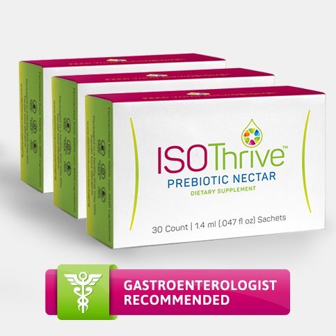 ISOThrive Prebiotic Nectar - Naturally Fermented Fiber microFood, Unique Supplement for Gut Health (3 Pack, 90 Servings)