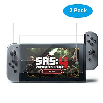 For Nintendo Switch Screen Protector Full Coverage Anti-Bubble HD Clear Screen Protector Protective Film for Nintendo Switch 2 Pack