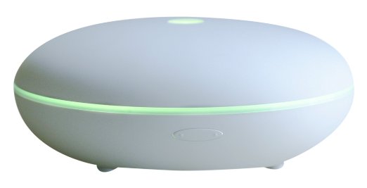Essential Oil Diffuser By Smiley Daisy® - Whisper-Quiet Cool Mist Humidifier - Enjoy Aromatherapy Experience with Your Favorite Scented Essential Oils - Free eReport Download - Ultrasonic Vaporizer with Excellent Mist Disperse Rate - Enlightening 7 Color Changing LED Lamp - Best Candle Burner Replacement - Oval-Shaped Oil Diffuser with Elegant Finish Housing - 180-Day Product Replacement Warranty When You Purchase with Smiley Daisy (Creamy White)
