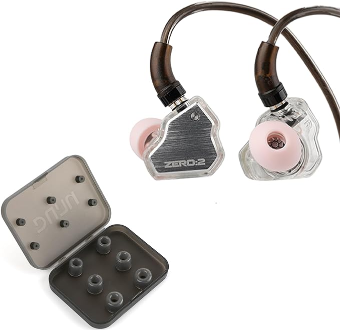 Linsoul 7Hz x Crinacle Zero:2 in Ear Monitor (Silver)   DUNU S&S Silicone Eartips