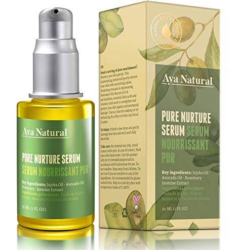 All Natural Face Serum Moisturizer - Vegan Anti Aging Anti Wrinkle Hydrating Daily Facelift Serum for Facial Dry Skin by Aya Natural