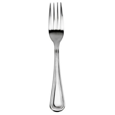 New Star Foodservice 58468 Stainless Steel Bead Pattern Dinner Fork, 7.7-Inch, Set of 12