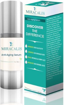Miracalis - Anti Wrinkle Facial Serum With Vitamin C Reduces Fine Lines Firms Skin and Reduces Signs of Aging FREE Beauty E-Book Best Daily Skin Care Beauty Product