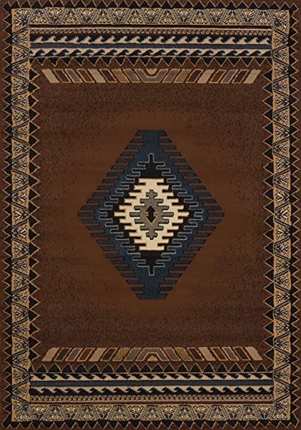 United Weavers of America Tucson Manhattan Rug Collection, 1' 10" by 3', Brown