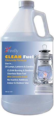 Firefly Citronella Clean Fuel Lamp Oil – Smokeless/Virtually Odorless – Longer Burning – 1 Gallon