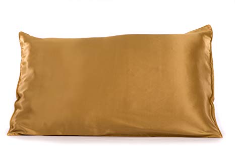 TexereSilk 22 Momme Mulberry Silk Pillowcase (Single Pack, Gold, Q) Great