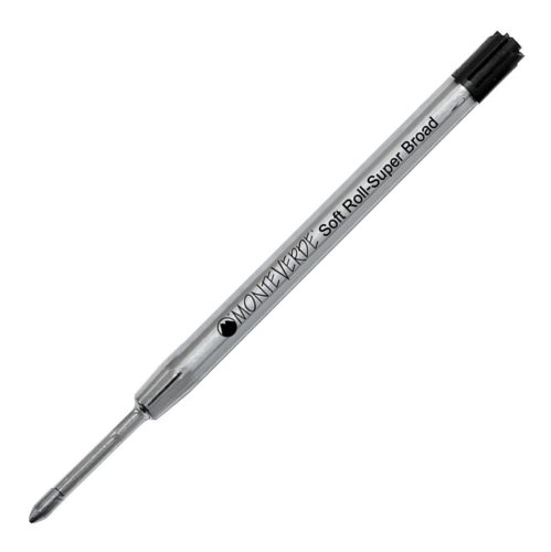 Monteverde Ballpoint Refill to Fit Parker Ballpoint Pens, Super Broad Point, Soft Roll, Black, 2 per Pack (P152BK)
