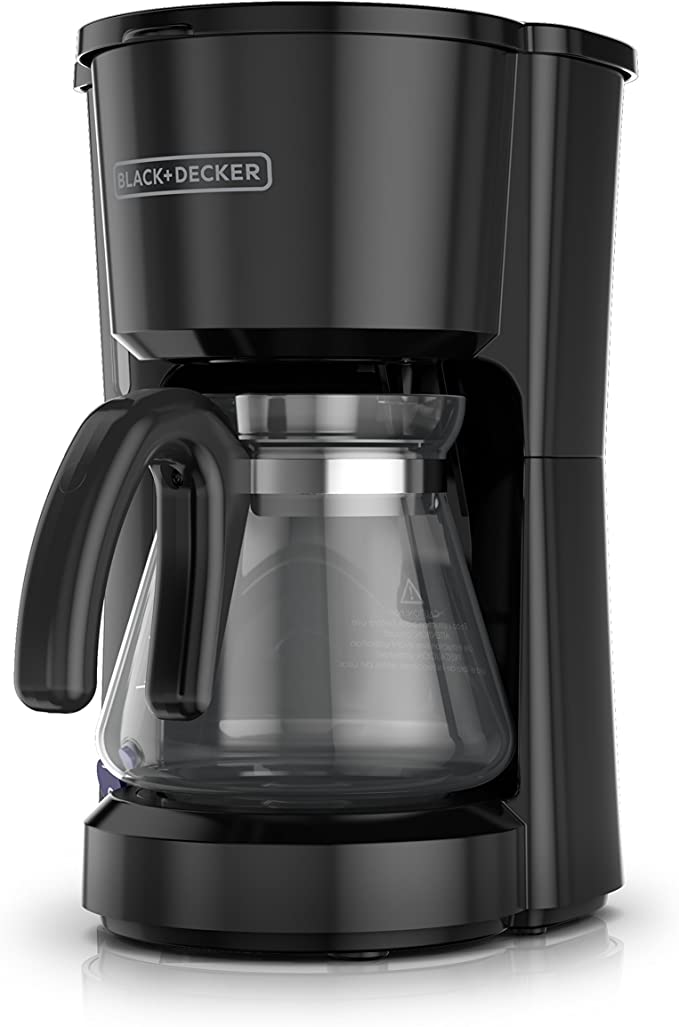 BLACK DECKER Coffee Maker, 5 Cup, Small Space-Saving Compact Design, Black, CM0700BZ