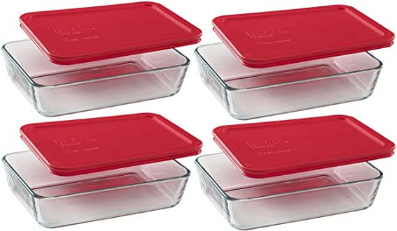 Pyrex 3-Cup Rectangle Food Storage (Pack of 4 Containers)