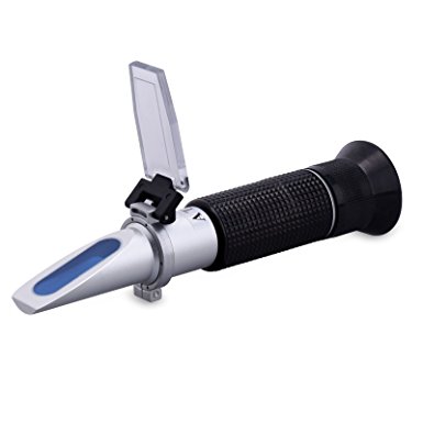 Salinity Refractometer , Aquarium and Sea Water Hydrometer ,Dual Scale 0-100 ppt of Salinity and 1.000 to 1.070 Specific Gravity (0-10%) for Sea Water Aquarium Tank, Marine Industry